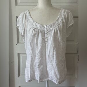 Quizz Again Romantics | Floral Embroidered Peasant Top